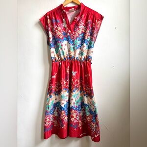 1970s Vintage Flower Dress M